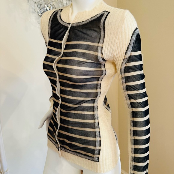Jean Paul Gaultier Tops - Jean-Paul Gaultier Knits Oatmeal Ribbed Knit